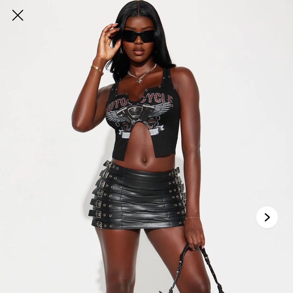 No Doubt Faux Leather Micro Mini Skirt